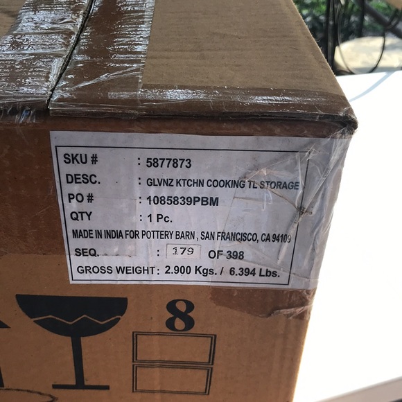 Pottery barn galvanized kitchen cooking storage - Picture 8 of 9